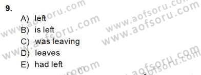 Pedagojik Gramer 2 Dersi 2014 - 2015 Yılı (Final) Dönem Sonu Sınav Soruları 9. Soru