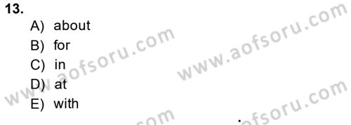 Pedagojik Gramer 2 Dersi 2014 - 2015 Yılı Tek Ders Sınav Soruları 13. Soru