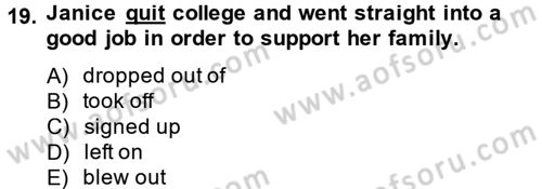 Pedagojik Gramer 2 Dersi 2014 - 2015 Yılı Tek Ders Sınav Soruları 19. Soru