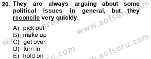 Pedagojik Gramer 2 Dersi 2014 - 2015 Yılı Tek Ders Sınav Soruları 20. Soru
