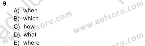 Pedagojik Gramer 2 Dersi 2014 - 2015 Yılı Tek Ders Sınav Soruları 9. Soru