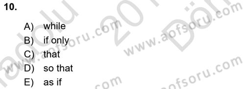 Pedagojik Gramer 2 Dersi 2015 - 2016 Yılı (Final) Dönem Sonu Sınav Soruları 10. Soru