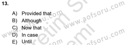 Pedagojik Gramer 2 Dersi 2015 - 2016 Yılı (Final) Dönem Sonu Sınav Soruları 13. Soru