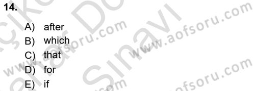 Pedagojik Gramer 2 Dersi 2015 - 2016 Yılı (Final) Dönem Sonu Sınav Soruları 14. Soru