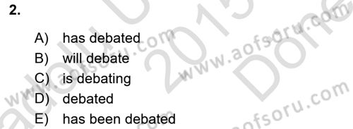 Pedagojik Gramer 2 Dersi 2015 - 2016 Yılı (Final) Dönem Sonu Sınav Soruları 2. Soru