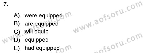 Pedagojik Gramer 2 Dersi 2015 - 2016 Yılı (Final) Dönem Sonu Sınav Soruları 7. Soru