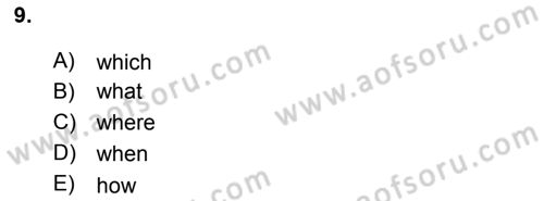 Pedagojik Gramer 2 Dersi 2015 - 2016 Yılı Tek Ders Sınav Soruları 9. Soru