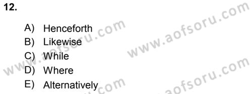 Pedagojik Gramer 2 Dersi 2016 - 2017 Yılı 3 Ders Sınav Soruları 12. Soru