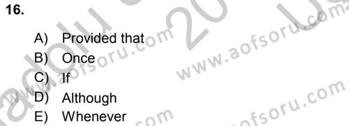 Pedagojik Gramer 2 Dersi 2016 - 2017 Yılı 3 Ders Sınav Soruları 16. Soru