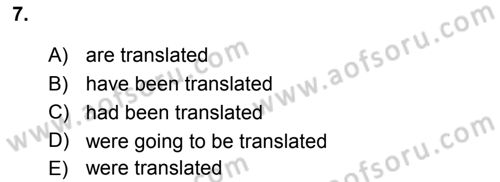 Pedagojik Gramer 2 Dersi 2016 - 2017 Yılı 3 Ders Sınav Soruları 7. Soru