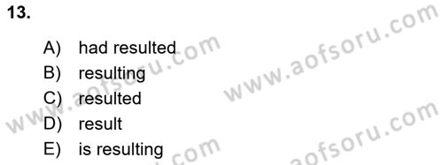 Pedagojik Gramer 2 Dersi 2016 - 2017 Yılı (Final) Dönem Sonu Sınav Soruları 13. Soru