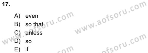 Pedagojik Gramer 2 Dersi 2016 - 2017 Yılı (Final) Dönem Sonu Sınav Soruları 17. Soru