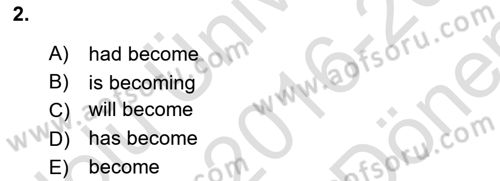 Pedagojik Gramer 2 Dersi 2016 - 2017 Yılı (Final) Dönem Sonu Sınav Soruları 2. Soru