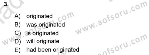 Pedagojik Gramer 2 Dersi 2016 - 2017 Yılı (Final) Dönem Sonu Sınav Soruları 3. Soru