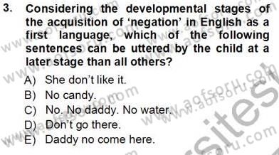 Dil Edinimi Dersi 2012 - 2013 Yılı (Vize) Ara Sınav Soruları 3. Soru