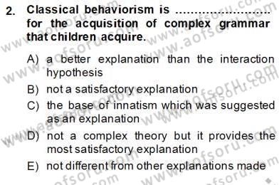 Dil Edinimi Dersi 2013 - 2014 Yılı (Vize) Ara Sınavı 2. Soru