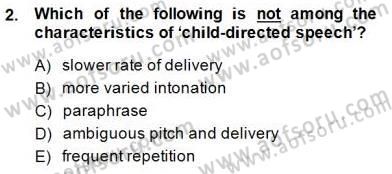 Dil Edinimi Dersi Ara Sınavı Deneme Sınav Soruları 2. Soru