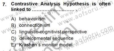 Dil Edinimi Dersi Ara Sınavı Deneme Sınav Soruları 7. Soru