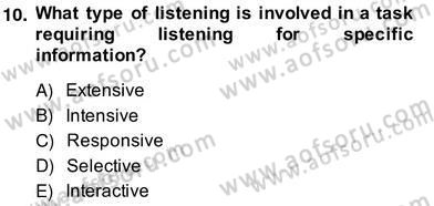 Yabancı Dil Öğretiminde Ölçme Ve Değerlendirme 2 Dersi 2013 - 2014 Yılı (Vize) Ara Sınav Soruları 10. Soru