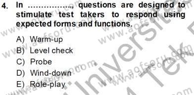 Yabancı Dil Öğretiminde Ölçme Ve Değerlendirme 2 Dersi 2013 - 2014 Yılı Tek Ders Sınav Soruları 4. Soru