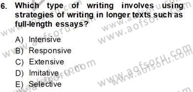Yabancı Dil Öğretiminde Ölçme Ve Değerlendirme 2 Dersi 2013 - 2014 Yılı Tek Ders Sınav Soruları 6. Soru