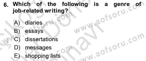 Yabancı Dil Öğretiminde Ölçme Ve Değerlendirme 2 Dersi 2015 - 2016 Yılı (Final) Dönem Sonu Sınav Soruları 6. Soru