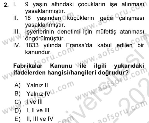 İş Sağlığı ve Güvenliğinin Temelleri Dersi 2022 - 2023 Yılı (Final) Dönem Sonu Sınavı 2. Soru