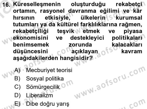 İş Sağlığı ve Güvenliğinin Temelleri Dersi 2022 - 2023 Yılı Yaz Okulu Sınav Soruları 16. Soru