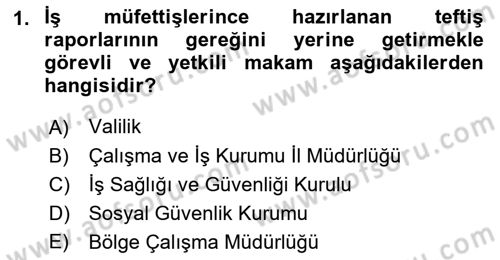 İş Sağlığı ve Güvenliğinin Temelleri Dersi 2023 - 2024 Yılı (Final) Dönem Sonu Sınav Soruları 1. Soru
