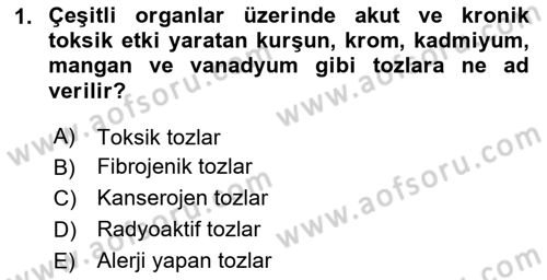 İş Sağlığı ve Güvenliğinin Temelleri Dersi 2024 - 2025 Yılı (Final) Dönem Sonu Sınav Soruları 1. Soru