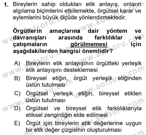 Yönetim Sistemleri ve Risk Yönetimi Dersi 2021 - 2022 Yılı (Final) Dönem Sonu Sınavı 1. Soru