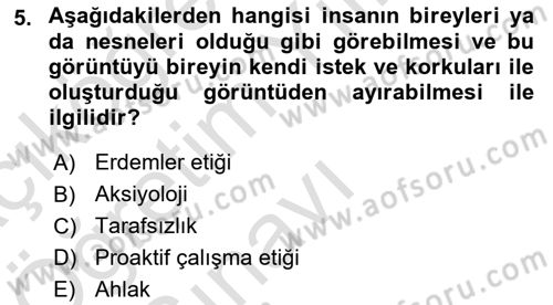 Yönetim Sistemleri ve Risk Yönetimi Dersi 2021 - 2022 Yılı Yaz Okulu Sınav Soruları 5. Soru