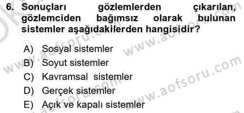 Yönetim Sistemleri ve Risk Yönetimi Dersi 2021 - 2022 Yılı Yaz Okulu Sınav Soruları 6. Soru