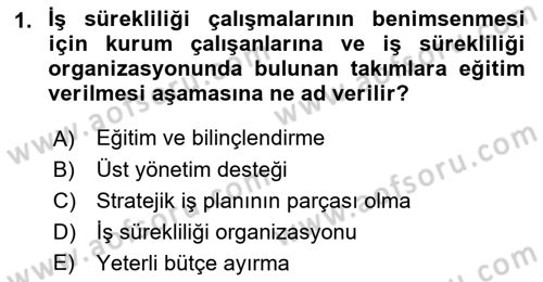 Yönetim Sistemleri ve Risk Yönetimi Dersi 2022 - 2023 Yılı (Final) Dönem Sonu Sınav Soruları 1. Soru