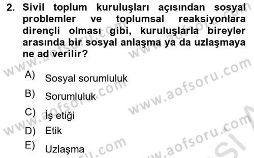 Yönetim Sistemleri ve Risk Yönetimi Dersi 2022 - 2023 Yılı Yaz Okulu Sınav Soruları 2. Soru