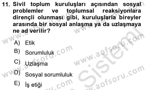 Yönetim Sistemleri ve Risk Yönetimi Dersi 2023 - 2024 Yılı (Final) Dönem Sonu Sınav Soruları 11. Soru