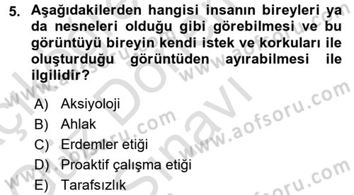 Yönetim Sistemleri ve Risk Yönetimi Dersi 2023 - 2024 Yılı (Final) Dönem Sonu Sınav Soruları 5. Soru