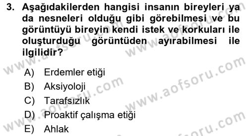 Yönetim Sistemleri ve Risk Yönetimi Dersi 2023 - 2024 Yılı Yaz Okulu Sınav Soruları 3. Soru