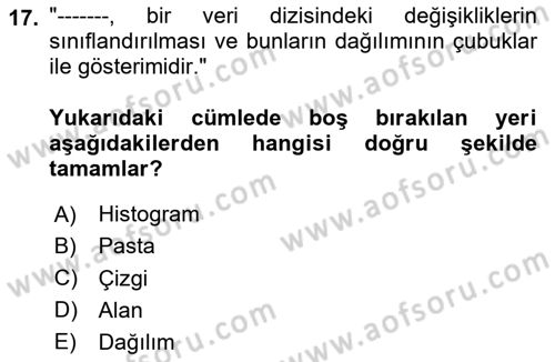 Yönetim Sistemleri ve Risk Yönetimi Dersi Ara Sınavı Deneme Sınav Soruları 17. Soru