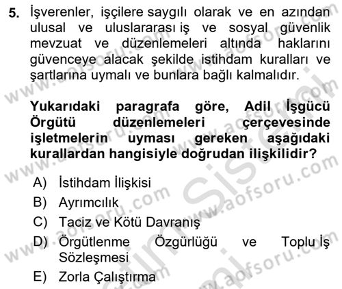 Yönetim Sistemleri ve Risk Yönetimi Dersi 2025 - 2026 Yılı (Final) Dönem Sonu Sınav Soruları 5. Soru