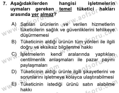Yönetim Sistemleri ve Risk Yönetimi Dersi 2025 - 2026 Yılı (Final) Dönem Sonu Sınav Soruları 7. Soru