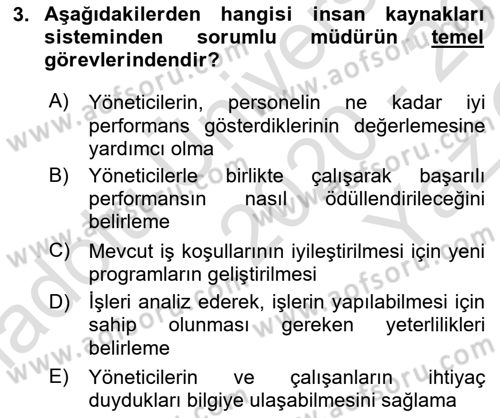 Çalışma Hayatında Bilişim, Belge Yönetimi Dersi 2020 - 2021 Yılı Yaz Okulu Sınav Soruları 3. Soru