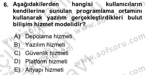Çalışma Hayatında Bilişim, Belge Yönetimi Dersi 2020 - 2021 Yılı Yaz Okulu Sınav Soruları 6. Soru