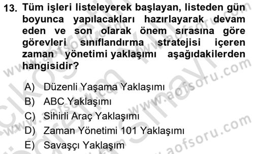 Çalışma Hayatında Bilişim, Belge Yönetimi Dersi 2021 - 2022 Yılı (Vize) Ara Sınav Soruları 13. Soru