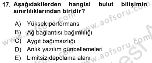 Çalışma Hayatında Bilişim, Belge Yönetimi Dersi 2021 - 2022 Yılı (Vize) Ara Sınav Soruları 17. Soru