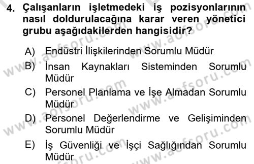 Çalışma Hayatında Bilişim, Belge Yönetimi Dersi 2021 - 2022 Yılı (Vize) Ara Sınav Soruları 4. Soru