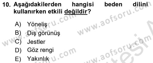 Çalışma Hayatında Bilişim, Belge Yönetimi Dersi 2021 - 2022 Yılı (Final) Dönem Sonu Sınav Soruları 10. Soru
