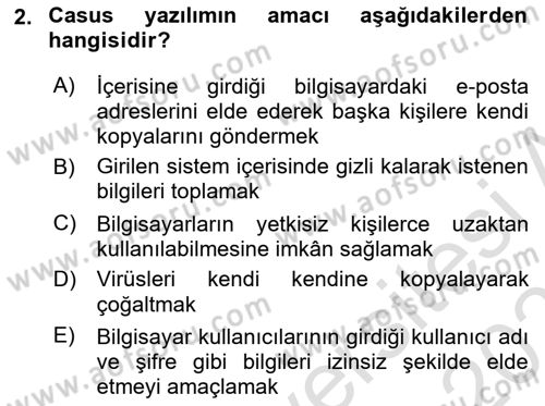 Çalışma Hayatında Bilişim, Belge Yönetimi Dersi 2021 - 2022 Yılı (Final) Dönem Sonu Sınav Soruları 2. Soru