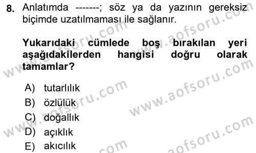 Çalışma Hayatında Bilişim, Belge Yönetimi Dersi 2021 - 2022 Yılı (Final) Dönem Sonu Sınav Soruları 8. Soru