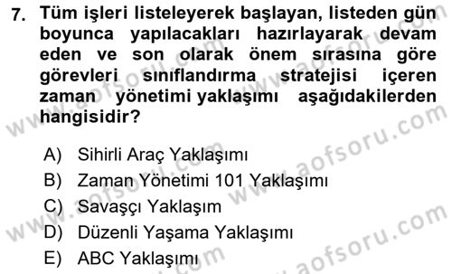 Çalışma Hayatında Bilişim, Belge Yönetimi Dersi 2021 - 2022 Yılı Yaz Okulu Sınav Soruları 7. Soru